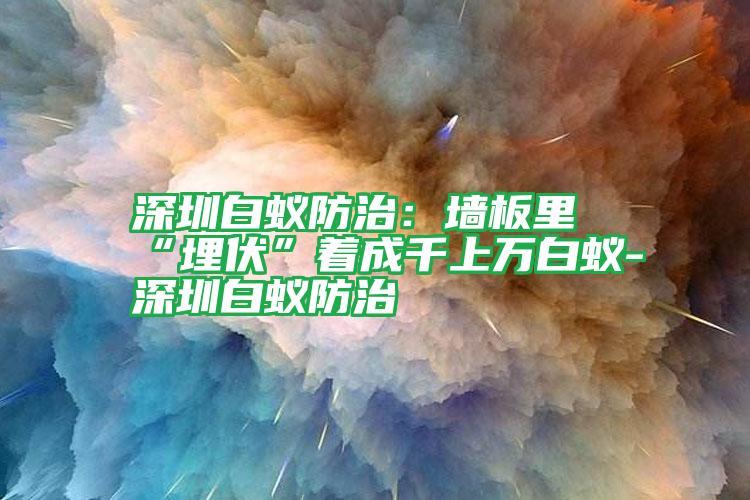深圳白蟻防治:墻板里“埋伏”著成千上萬(wàn)白蟻-深圳白蟻防治