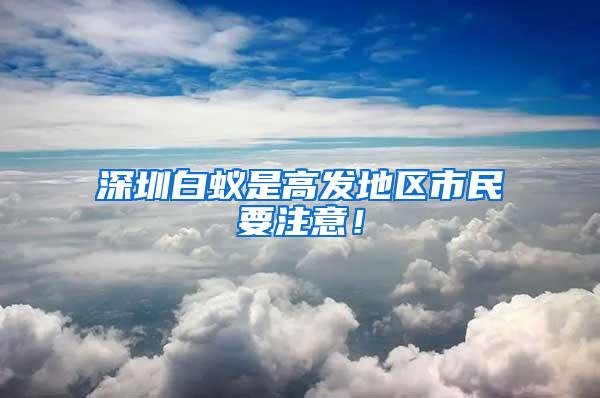 深圳白蟻是高發(fā)地區(qū)市民要注意！